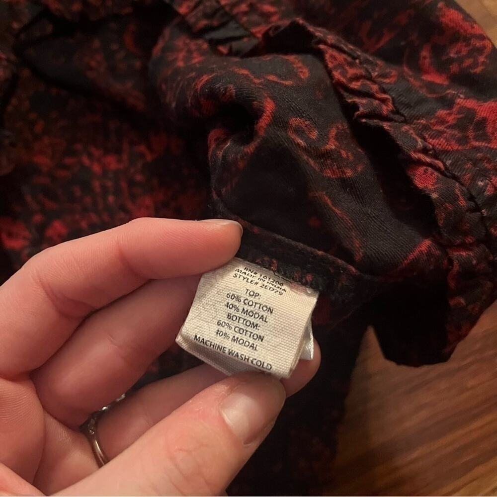 Soft Surroundings Size Small Black Rust Paisley Button Down Shirt - Picture 11 of 12